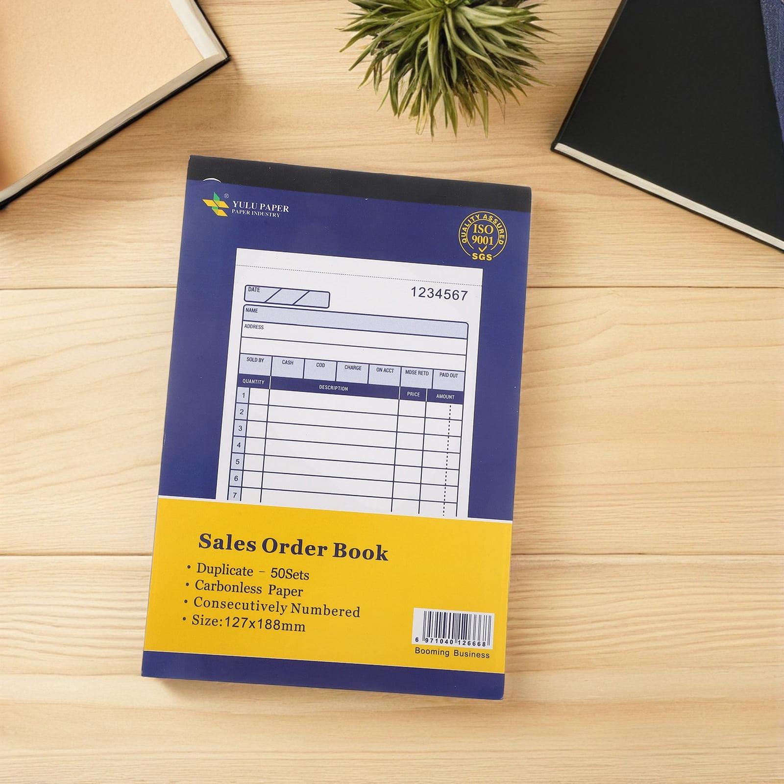 ETHZZLE 5Pcs Invoice Receipt Book for Small Business with Built in Writing Pad for Clear Financial Records