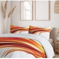 thumbnail image 6 of Ambesonne Modern Duvet Cover Set, Blurred Smock Art Rays, 2-Calking, Orange Red, 6 of 7
