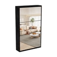 thumbnail image 3 of Prime Garden Mirror Shoe Cabinet, Mirrored Shoe Rack with 3 Tier for Entryway,Black, 3 of 8