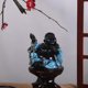 thumbnail image 2 of Escultura de Buda, adornos budistas, figuras, esculturas, decoración del hogar y el jardín. Azul, 2 of 8