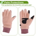 thumbnail image 3 of Guantes de ciclismo de dedo completo para mujer, guantes de motocicleta para escalar, motorizar, ciclismo, forro polar, rosa, talla única, 3 of 6