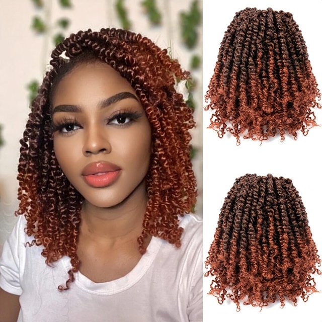 Umylar de pelo de ganchillo Passion Twist, 25 cm, 8 paquetes para mujeres negras