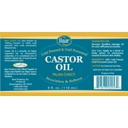 Baar Castor Oil, 4 oz - Cold-Pressed, Cold-Processed, Hexane Free