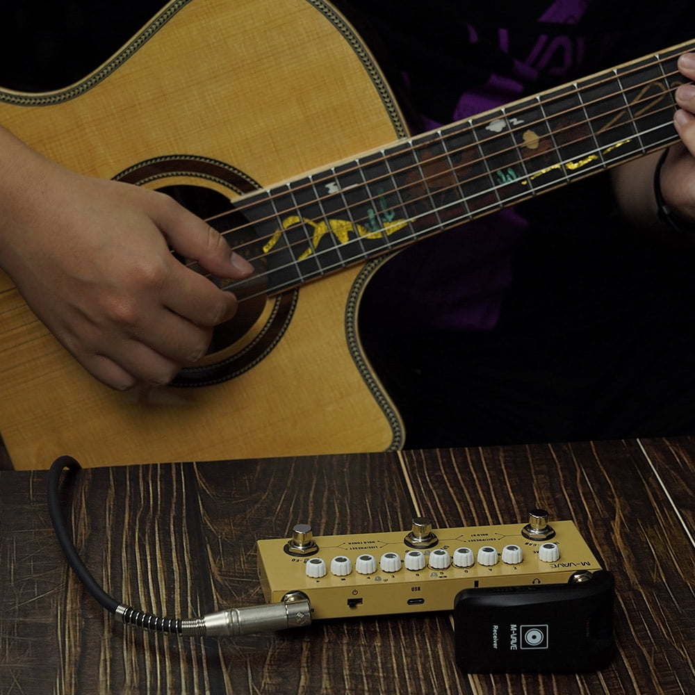 Multi Effects Acoustic Guitar Pedal,Cube Baby AC Guitar Multi Effects Pedal Delay Chorus Tremolo Reverb Effect Pedal