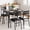 black, variant on Dining Table for 4, Small Table and Chairs Set of 4, Square Dinette Set for 4, Dinner Table Set, 5 Piece Kitchen & Dining Room Sets for Small Space, Apartment (Dining Table with 4 Chairs)