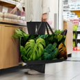 thumbnail image 6 of Tropical Plants Large Capacity Reusable Oxford Cloth Grocery Baskets: Foldable Toy Basket, Storage Bag, Easter Basket, 6 of 7