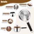 thumbnail image 2 of E-far Poêle à Sauce 2 Pintes avec Couvercle, Acier Inoxydable Tri-Couche Petite Casserole avec Bec Verseur, Poêle à Induction Polyvalente & Poignée Qui Reste Froide, Compatible avec Toutes les Plaques de Cuisson, Lavable au Lave-Vaisselle, 2 of 8