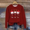 thumbnail image 1 of Gymaxes Cardigans à Capuche Surdimensionnés pour Femmes, Chandail Décontracté à Manches Longues pour Femmes, Col Rond, Vacances, Noël, Imprimé, Mignon, Coupe Ample, 1 of 3