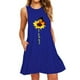 thumbnail image 2 of Vestido corto sin mangas chaleco midi vestido mujer estampado verano trajes, azul, l Methold AP002125-35, 2 of 5