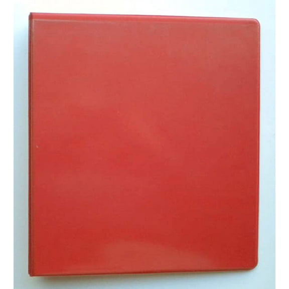 Orange 3-Ring 1" View Binder, 8.5" x 11", Vinyl, Inside Pockets, Mfd by Samsill - Pack of 2 Binders