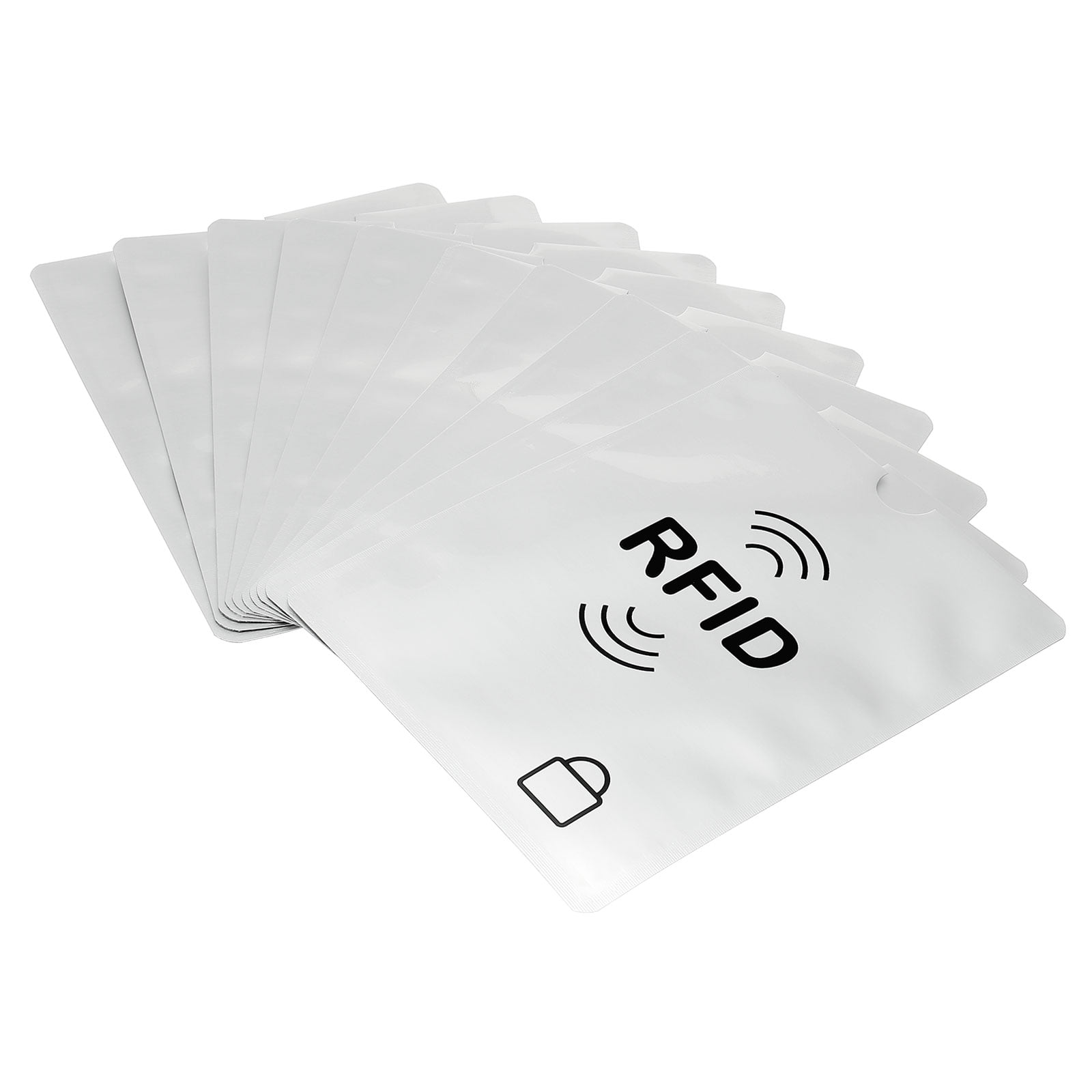 10 Pack Simple Credit Card ID Anti Theft RFID Blocking Sleeve Shield Waterproof Protector Secure Holder 