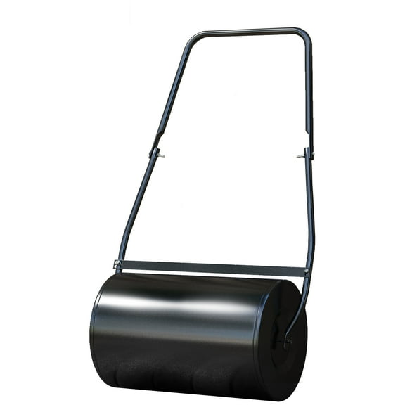 38L Heavy Duty Push/Tow Poly Lawn Roller, U-handle Garden Roller Filled with Water or Sand