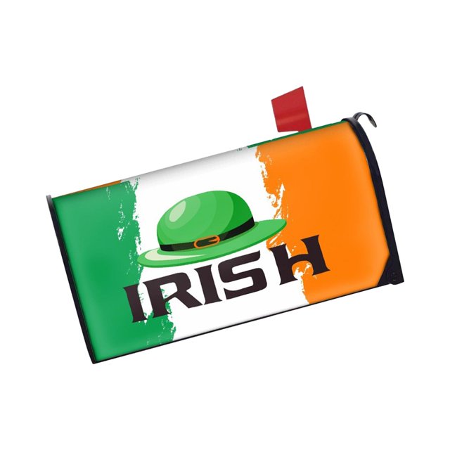 Tnarru ST. Patrick's Day Mailbox Cover Durable Waterproof for Yard Festival Outdoor A