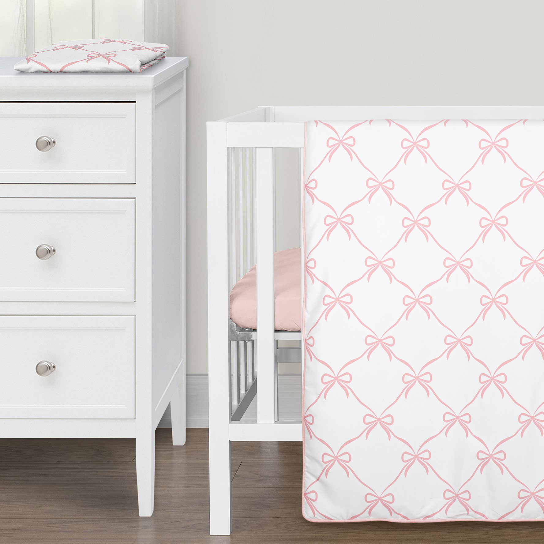 Sweet Jojo Designs Ballerina and Ballet Bows Girl Mini Crib Bedding Set 3 Piece
