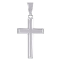 925 Sterling Silver Mens Womens Polished Finish Cross Religious Charm Pendant 42.1x19.8mm Necklace for Men