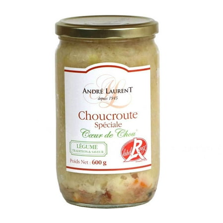 Andre Laurent - Sauerkraut Heart of Cabbage, 600g (21.2 oz) (Best Type Of Cabbage For Sauerkraut)