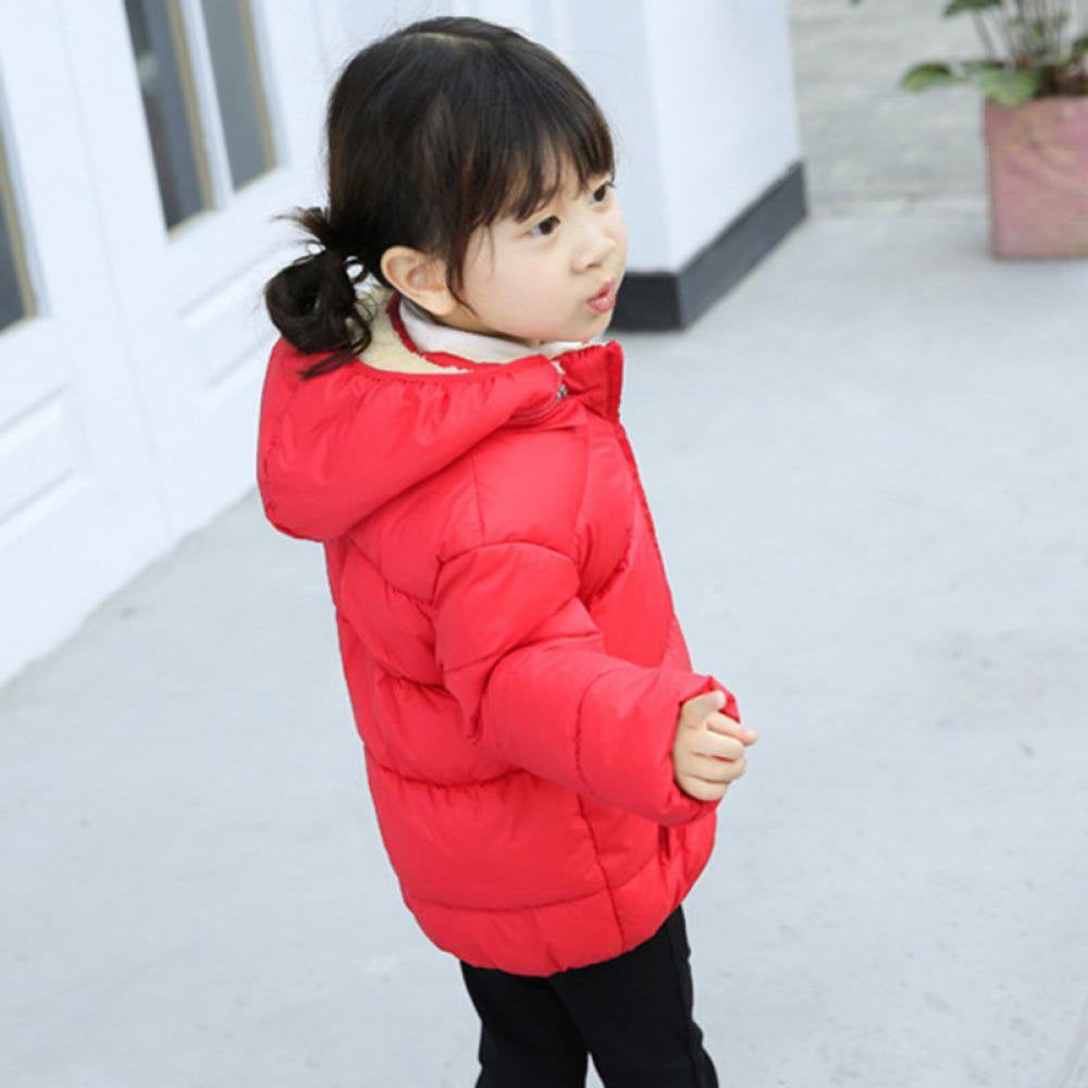 Blouson a Capuche Bebe Garcon Filles Enfants Epaissir Manteau Chaud d Hiver Vetements d Exterieur 1 7t