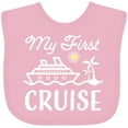 thumbnail image 3 of Inktastic My First Cruise with Cruise Ship and Palm Trees Boys or Girls Baby Bib, 3 of 4