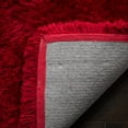 thumbnail image 6 of SAFAVIEH Luxe Paxton Solid Plush Polyester Shag Runner Rug, Red, 2'3" x 6', 6 of 9