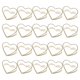 thumbnail image 1 of GOOHOCHY 20 clips metálicos de doble capa con forma de corazón para notas y tarjetas de presentación (dorados), 1 of 8