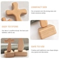 thumbnail image 2 of Cross Ornament Christmas Decorations Desk Cross Beech Holy Cross Wood Decor Cross Crafts Table Cross, 2 of 6