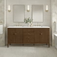 thumbnail image 5 of James Martin Vanities 72" Double Vanity, Bright White w/ 3 CM White Zeus Quartz Top, 5 of 7