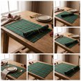 thumbnail image 5 of SLYNSHome 2 Pcs Christmas Plaid Placemats, Classic Red Tartan Table Mats, Washable Fabric Heat Insulation Dining Pad For Holiday Kitchen Table Decor Home Accessory, 5 of 7