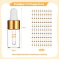 thumbnail image 2 of 100 Pcs Mini Glass Dropper Bottle, Essential Oil Dropping Bottles, Empty Travel Sample Vials, Tiny Glass Storage Jars with Droppers, incture Bottles with Caps for Perfume, Cosmetic Liquid, 2 of 5