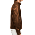 thumbnail image 3 of Chamarra Para Hombre Shendy Vendi Chaqueta Vinipiel Tipo Biker Chocolate Chica, 3 of 4