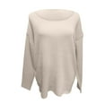 thumbnail image 4 of Fall for savings Deals! Umfun Sweaters for Women 2023 Loose Soft Pullover Sweater Tops Sweater Neck Hollow Out Loose Sweater, 4 of 4