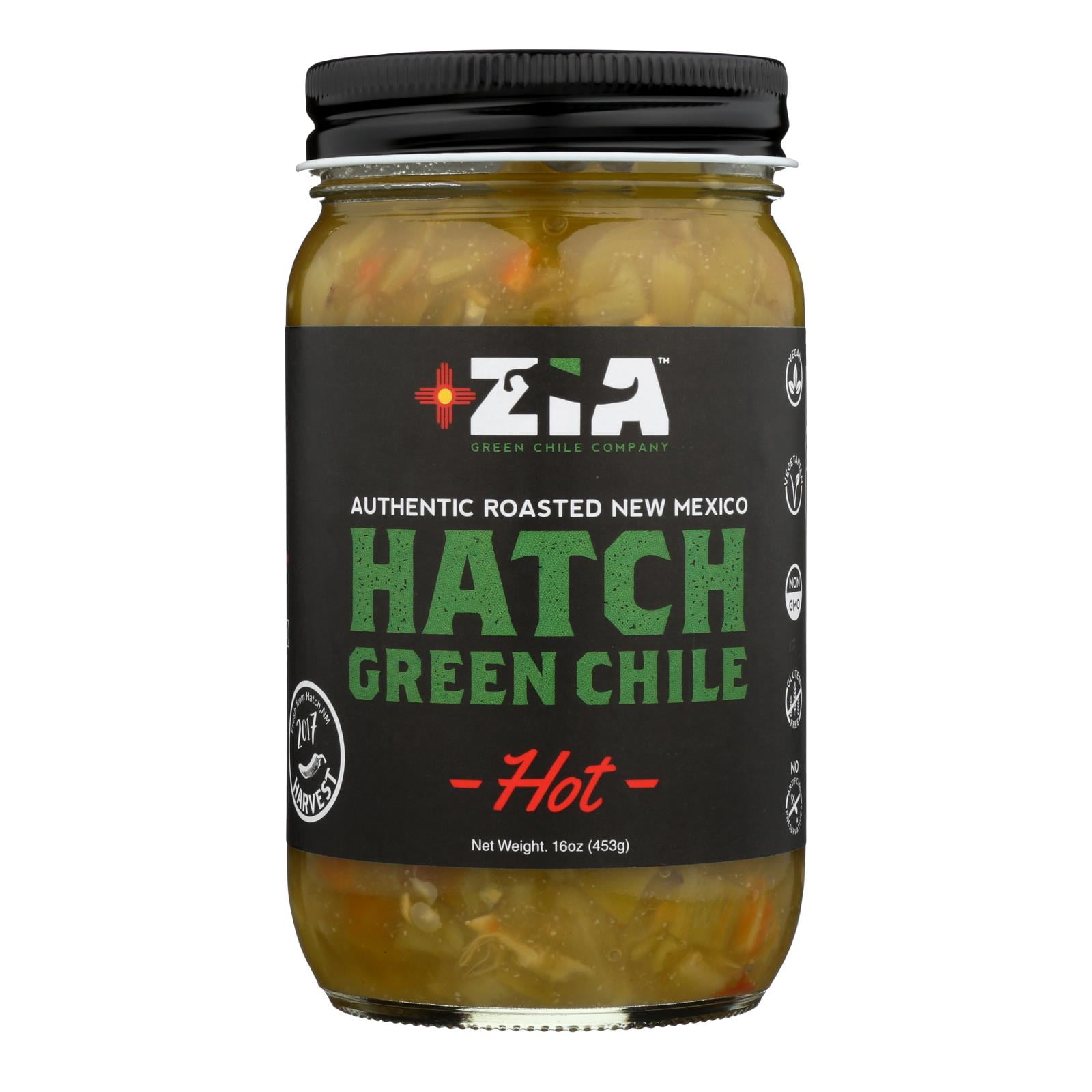 Zia Green Chile Company Hatch Green Chile Hot Case Of 6 16 Oz