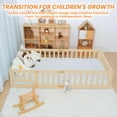 thumbnail image 6 of Lilypelle Twin Floor Bed for Kids, Montessori Floor Bed with Guard Rails, Floor Bed Frame for Boys & Girls,Natural, 6 of 8