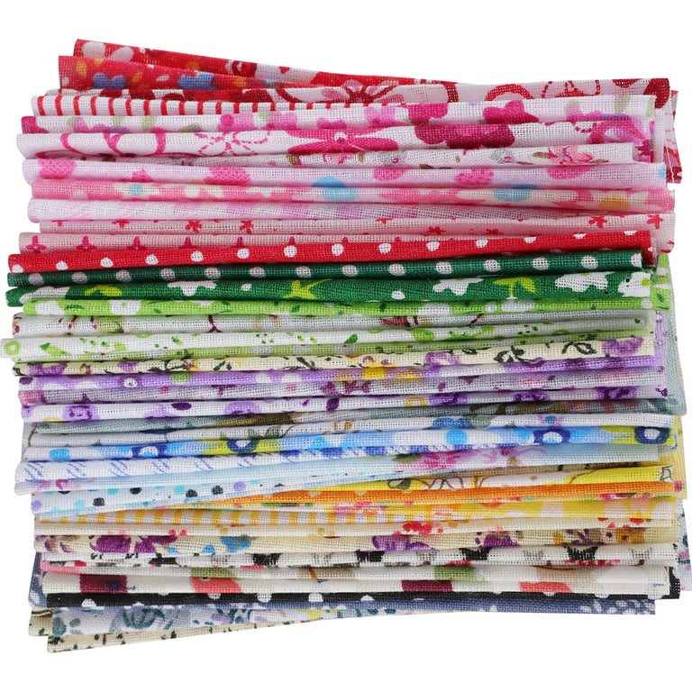  50pcs 12 x 12 inch Multicolor Cotton Fabric Bundle