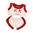 thumbnail image 4 of Ropa de Muñeca de Peluche Baoblaze Conjunto de Pantalón DIY 17 cm Chaleco Rojo, 4 of 8