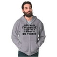 thumbnail image 5 of Funny I'm Awake But Not Ready Joke Unisex Fleece Graphic Zip Up Hoodie Brisco Brands 2X, 5 of 6