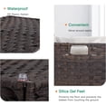 thumbnail image 3 of NiamVelo Bamboo Laundry Basket 110L Handwoven Foldable Laundry Hamper with Lid, 2 Removable Liner & 6 Laundry Bags, Brown, 3 of 7