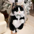 thumbnail image 6 of Realistic Ragdoll Cat Stuffed Animal Backpack Cat Backpack Plush Toy Cute Handcrafted Cat-Shaped Bag Stuffed Animals Backpack for Women Casual Backpack for & Cat Lovers, 6 of 8
