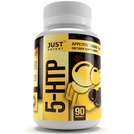 Just Potent haut grade 5-HTP :: 200mg par capsule :: Perte de poids *, * Suppression de l'appétit, et de meilleure humeur * :: 90 Capsules