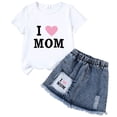 thumbnail image 4 of Toddler Baby Girls Summer Outfits Short Sleeve Cartoon Print T-Shirt Tops & Shorts Sets 2pcs Baby Girls Summer Clothes For 1t 2t 3t 4t 5t 6t 7t Children 5-6 Years, 4 of 4