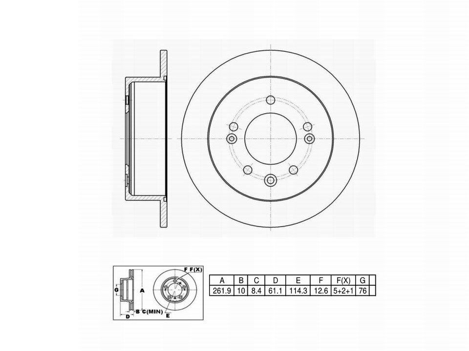 Winstop Brake Rotor, Rear WS239444, Hyundai Elantra 2010-2007