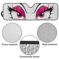 thumbnail image 6 of Uorisanigo Windshield Sun Shade Windshield Shade for 2020-2025 Jeep Gladiator(JT) Funny Eyes Pink Heat Shield Sun Visor Cover Windshied Sunshade Blocks UV Rays Keep Your Car Cooler, 6 of 7