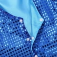 thumbnail image 2 of Miutii Girls' Boys' Glittery Sequined Vest Jacket Hip-Hop Street Dance Waistcoat Performance Blue 150, 2 of 7