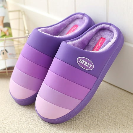 

Gnobogi Slippers for Women Women Winter Home Slippers Non-slip Indoors Bedroom Floor Warm Shoes Indoor and Outdoor Slides