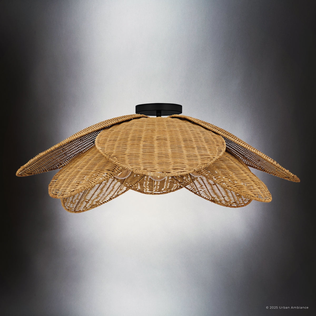 Luxury Coastal Ceiling Light, Matte Black, UQL6571