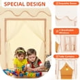 thumbnail image 3 of Carpa Playhouse Play Tent RONGFA para niños con tapete acolchado y luces en forma de estrella, 3 of 7