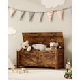 thumbnail image 7 of Hzuaneri 39.4" Storage Bench,Lift-Top Storage Trunk, Toy Box Chest, Rustic Brown SB04501X, 7 of 7
