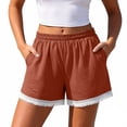 thumbnail image 6 of ByworldtasicNo Boundaries Lace Trim Elastic High Waisted Shorts for Women Summer Casual Loose Lounge Shorts, 6 of 6