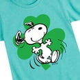 thumbnail image 3 of Peanuts - Dancing Snoopy Shamrock - Toddler and Youth Girls Short Sleeve Graphic T-Shirt, 3 of 6