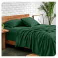 thumbnail image 3 of Split King Sheet Set - 1800 Ultra-Soft Microfiber Bed Sheets - Double Brushed - Deep Pockets - Easy Fit - 5 Piece Set - Bed Sheets & Pillowcases (Split King, Forest Green), 3 of 9
