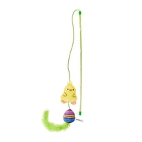 Vibrant Life Easter Chick Teaser Wand Cat Toy, Multicolor